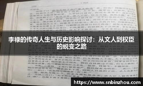 李禄的传奇人生与历史影响探讨：从文人到权臣的蜕变之路